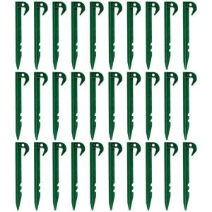 Piquets De Tente Verts Durables, 30 Pièces ¿ Piquets De Bordure De Paysage En Plastique De Qualité Supérieure Pour Le Camping, La Randonnée Et Les Activités De Plein Air - Neuf