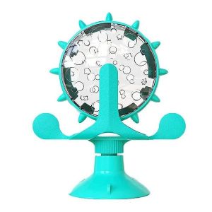 Moulin À Vent Interactif Pour Chat ¿ Mangeoire Rotative Avec Cloche, Matériau Tpr Sûr, Base À Ventouse, Parfait Pour Les Chats Et Chatons D'intérieur - Neuf