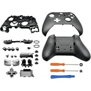 Jeu De Coquilles De Boîtier Complet De Remplacement Pour Xbox Manette Elite Série 2, Inclure Étui Coque Cadre Central Abxy Lt Rt Boutons Lb Rb Bumper Accessoires Outils, Noir - Neuf