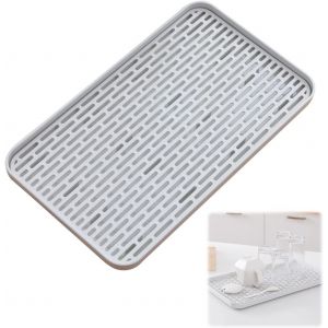 Mevronisshop-Gouttoir &Agrave; Vaisselle, Plateau &Agrave; Th&eacute; Pour Tasse, Fruits Plateau, Tapis &Eacute;gouttoir, Support Plateau &Eacute;gouttement D'eau, &Eacute;paissir Plastique Couche Double Plateau S&eacute;chage Inclin&eacute; Pour Tasses, - Neuf