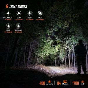 Lampe De Poche Tactique Nicron L74 Mini Tiny 400 Lumens,Torche Led En Forme De L,Rechargeable Avec Un Aimant,90 Degr&eacute;s,Lumi&egrave;re De Poche &Eacute;tanche Ip65. - Neuf