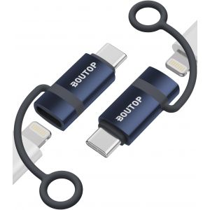 LORANKA-C33 [Certifi&eacute; Apple MFi] Adaptateur Lightning vers USB C 60W pour Une Charge Rapide Compatible avec iPhone 15 Pro/15 Pro Max/15/15 Plus, MacBook, iPad - [2 Paquet, Bleu] - Neuf