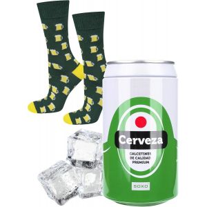 Uaa-Canette Bière Chaussettes Homme Biere Cadeau Drole Coton Chaussette Cadeaux 40-45 1-4 Paires - Neuf