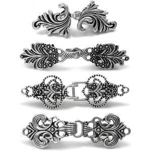 Kjdal-Lot De 4 Clips De Cardigan En M&eacute;tal-Style Vintage-Pour Femme Et Fille,M&eacute;tal - Neuf
