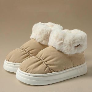 Le Coton De Femmes Chaussures En Coton, Tige, Doublure Chaude, Semelle Anti-Antid&eacute;rapante, Taille 5 &Agrave; 11 Ans, Black Et Navy - Neuf