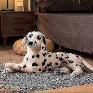 Nouveaux mod&egrave;les r&eacute;aliste en peluche animal chien poup&eacute;e en peluche chien dalmatien,dalmatien assis,40cm - Neuf