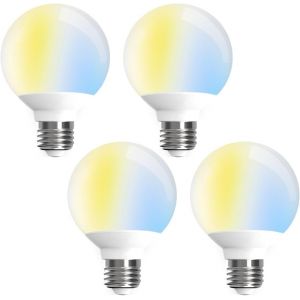 Yemaesre-Led G80 Ampoule Intelligente E27, Compatible Avec Alexa (Appareils Echo Requis), Ampoule Connectée Alexa 6w Cct 2700k-6000k, Convient Pour Le Salon, La Chambre À Coucher (4 Pack) - Neuf