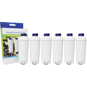 AH-CDE Lot de 6 filtres à eau compatibles avec machines expresso DeLonghi et Bean to Cup DLSC002,SER3017,5513292811,9310926,8004399327252 - Neuf
