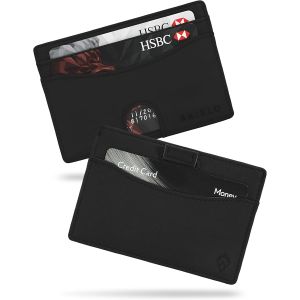 TRAHOO-Portefeuille Homme RFID Blocage avec Coffret Cadeau &iquest; Porte Cartes Compact et Fin &iquest; Portefeuille Minimaliste (Collection Echo) - Neuf