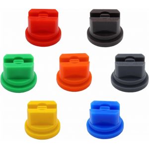 JGD-Lot de 7 embouts de pulv&eacute;risation plats en plastique en forme d'&eacute;ventail &agrave; 110 degr&eacute;s, pores de 0,1 &agrave; 0,6 mm, pour pulv&eacute;risateur de pompe de rechange, sac &agrave; dos, pulv&eacute;risateur de serre agricole, - Neuf