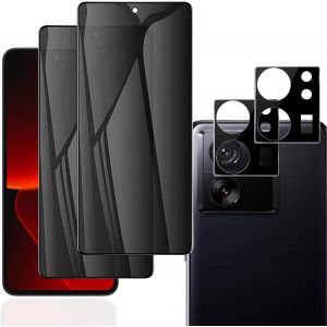 KAL-Protector Pantalla Para Xiaomi 13T / Mi 13T Pro, Anti Esp&iacute;a De Vidrio Templado Anti-Peep Cristal Templado De Privacidad, Anti-Ralladuras Pel&iacute;cula Y Protector De Lente De C&aacute;mara (2 + 2 Piezas) - Neuf