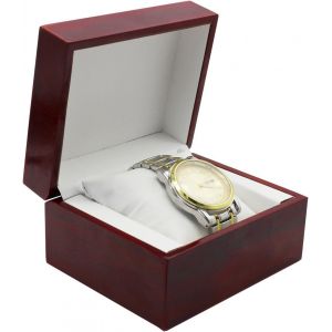 Kal-Boite A Montre, Rangement Montre En Bois, Boîte À Montre Avec Oreiller Amovible, Boite Rangement Montre Pour Vanité, Magasin, Exposition (Rouge) - Neuf
