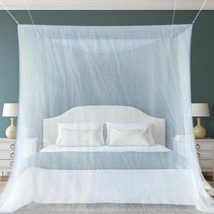 Kal-Moustiquaire De Lit, Moustiquaire Lit Double, 200 X 220 X 210 Cm Moustiquaire Carrée,Moustiquaire Pour Les Voyages Et La Maison Pour Lits Simples Et Doubles,Camping,Protège Contre Les Moustiques, - Neuf