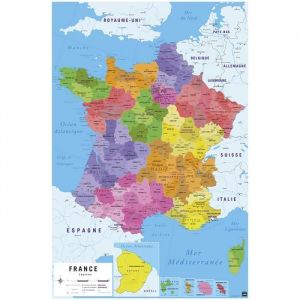 Maxi affiches Carte de france 2017 - Neuf