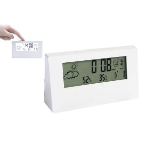 R&eacute;veil num&eacute;rique avec affichage de la temp&eacute;rature et de l'humidit&eacute; - Horloge de bureau &agrave; piles - Neuf