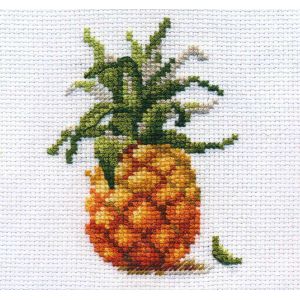 Kit Point De Croix Compt&eacute; "Ananas" 8x10 Cm - Neuf