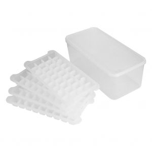 Hjlian Bac A Glacons De Qualite Alimentaire Pour La Maison Et La Cuisine, Avec Boite De Rangement Et Couvercle Hermetique, Boite De 3,3 L, 4 Couches, 144 Grilles - Neuf