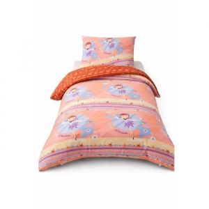 Couette Chaude Imprim&eacute;e F&eacute;e / Terracota - 1 Personne 140 X 200 - Sp&eacute;cial Hiver - Mortreux - Neuf