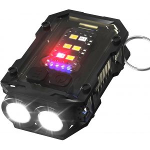 Eryi-N21 Mini Lampe De Poche Led Rechargeable Ultra Puissante 900l Chargement Usb, Edc Petite Lampe Torche 8 Modes Imperméable À L'eau Flashlight Clip Pour Le Camping, La Randonnée, Urgence - Neuf