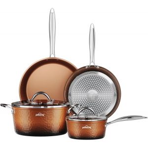 Chenquansarl-Batteriedecuisineinductionaluminiumbatteriesdecuisinesetdecasseroleinductionaveccouverclecasseroletoutfeuxsanspfoapfosbpapoeleantiadhesiveconvienttouslespoles - Neuf