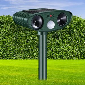 KALANKA-Répulsif Chat Ultrason, Repulsif Chat Solaire & Répulsif Ultrason Anti Rongeurs Étanche, Repulsif Chat Exterieur avec Détecteur de Mouvement pour Anti Chats Chiens Souris Animaux Sauvages - Neuf
