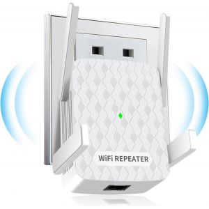 lbgwp60-Amplificateur Wi-Fi, Répéteur Wi-Fi 1200 Mbit/S Double Bande 5 Ghz + 2,4 Ghz, Amplificateur Wifi Couvre Jusqu'À 200 M² Et 45 Appareils, Amplificateur Wi-Fi Avec Connexion Ethernet, Réglage Fa - Neuf