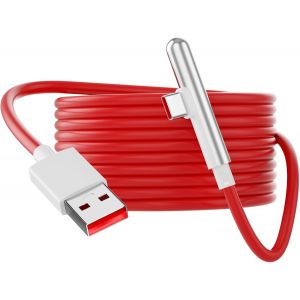 8A Câble USB C Coudé 90 Degrés 2m pour OnePlus 80W SUPERVOOC Câble Chargeur USB Type C Charge Rapide Warp Charge pour OnePlus Nord CE 4 Lite/Nord 4/3/2T/12/12R/11/10 Pro/8 Pro Reno 12/11F/10.[F1684] - Neuf