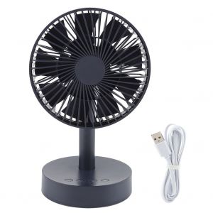 HJLIAN Mini ventilateur de bureau electrique USB, portable, reglable, refroidissement (noir) - Neuf