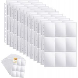 Mdy-1800 Pochettes Pour Cartes, Plastique Pochettes Pour Cartes, Pochettes Transparentes Pour Cartes À Collectionner, Double Face, Trading Card Sleeves Pour Protéger Les Photos, Cartes (100 Pages) - Neuf