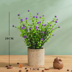 1pc Mini Artificiel Usine de Pots pour Plantes d'Intérieur, Plantes Artificielles - Neuf