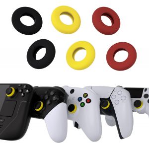 6 pcs Precision Rings Anneaux Pr&eacute;cision pour ps5 BuffeRings Aim Assist Contr&ocirc;le Mouvement pour ps4/Xbox X S/Xbox One/Xbox 360/Switch Pro/Steam Deck,Analog Stick Accessoires pour ps5 - Neuf