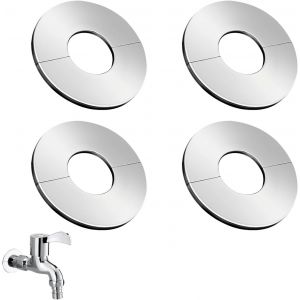 TUEJ-4Pcs Rosace Mitigeur Douche Ø 23Mm, Rosace Plate Robinet En Acier Inoxydable, Rosace Radiateur Pour Robinets, Tuyaux, Conduites D'Eau, Radiateurs, Douches - Neuf