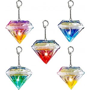 Lampe Solaire &Agrave; Suspendre Diamant 5 Pi&egrave;ces Color&eacute;es 8,5 X 7,5 Cm Jardin, Patio, Cour, Magasin, Sentier, Passerelle, Balcon, Cl&ocirc;ture, Maison - Neuf