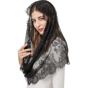 De Style Espagnol De La Dentelle Traditionnelle D'inspiration Vintage À Débordement De Forme Mantille Voile Latine De Masse Se Couvrir La Tête - Neuf