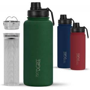 Gourde Isotherme 950ml ¿Nolimit¿ + Infuseur - Étanche, Sans Bpa, Compatible Boissons Gazeuses. Avec Bouchon À Vis. Idéale Pour Le Sport, L¿Extérieur Et Le Fitness - Neuf