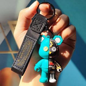Cartoon Simple Mechanical Bear Cute Niche Doll Keychain Chain Bag Personalized Small Pendant Accessory Keychain Decorative Gifts-Green- - Neuf