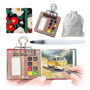 Palette De Peinture De Voyage, Mini Ensemble De Peinture Aquarelle, Palette De Peinture Portable Pour Voyage, Douleur De L'aquarelle - Neuf