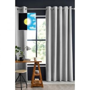 1 Rideau Occultant 140 X 180 Cm Obscura Gris Clair - Neuf