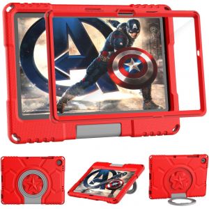 KALANKA-Coque pour Tablette Samsung Galaxy Tab A11+ Plus 11"" 2025/Galaxy Tab A9+Plus 11"" 2023 avec Film de Protection D'&eacute;cran,Galaxy Tab A11Plus/A9Plus &Eacute;tui avec Poign&eacute;e Support -Rouge - Neuf