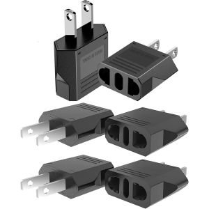 6 pi&iquest;&iquest;ces Adaptateur de Voyage,Adaptateur Prise USA,Adaptateur Prise France vers USA,Adaptateur USA,Adaptateur Prise Canada,Adaptateur Prise Universelle Americaine/Chine/Japon/Canada/Mexique - Neuf