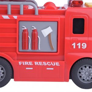 Mini Camion De Pompiers Creatif, Modele De Voiture Inductif, Jouet Educatif Pour Enfants, Cadeaux - Neuf