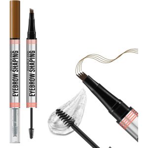 KALANKA-2 en 1 Stylo à sourcils et gel transparent pour sourcils, crayon à sourcils pour microblading et mascara transparent pour sourcils et cils, définition des sourcils pour un aspect naturel. - Neuf