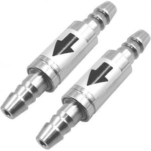 2pcs Clapet Anti-Retour Unidirectionnel En Acier Inoxydable Pour Ligne De Co2 Anti-Refoulement D'air 4mm - Neuf