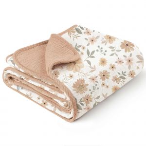 Mousseline B&eacute;b&eacute; Couvertures 100% Coton, 40""X36"" Doux L&eacute;ger Cr&egrave;che Couverture Pour Les Nourrissons, Les Bambins De La P&eacute;pini&egrave;re De L'emmaillotement Wrap - Neuf
