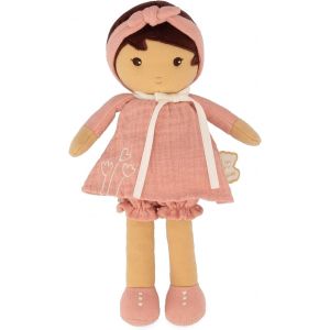 Tendresse-Ma 1Ère Poupée En Tissu Amandine-Poupée De Chiffon 25 Cm-Robe Rose En Mousseline-Peau Mate-Jolie Boîte Cadeau Et Ruban Personnalisable-Dès La Naissance,K200004 - Neuf