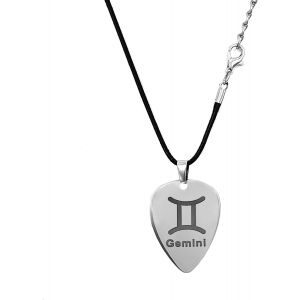 Kal-Collier Avec Pendentif En Forme De M&eacute;diator En Acier Inoxydable Avec 12 M&eacute;diators En Forme De Constellation Pour Homme Et Femme - Neuf