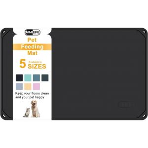 Tapis Gamelle Chien Chat, Tapis Antidérapant Pour Chien Chat De Silicone,Bord Surélevé Pour Éviter Que L'eau Ou La Nourriture Ne Se Renverse,Tapis Nourriture Chat Tapis Pour Gamelle Chien.[X178] - Neuf