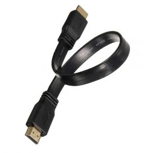 Short Hdmi Mâle À Mâle Prise Câble Plat Full Hd Pour Audio Vidéo Hdtv Tv Ps3 - Neuf