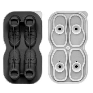 Moule À Glaçons 4 Cavité Forme De Chaussure Moules À Glaçons Réutilisables B - Neuf