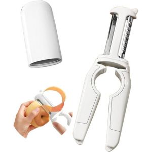 1 &Eacute;plucheur De Fruits Et L&eacute;gumes,D&eacute;capsuleur Multifonction 5 En 1,D&eacute;capsuleur Et &Eacute;plucheur,Gadgets De L&eacute;gumes Multifonctions Portables,&Eacute;plucheurs,D&eacute;chiquetements. - Neuf